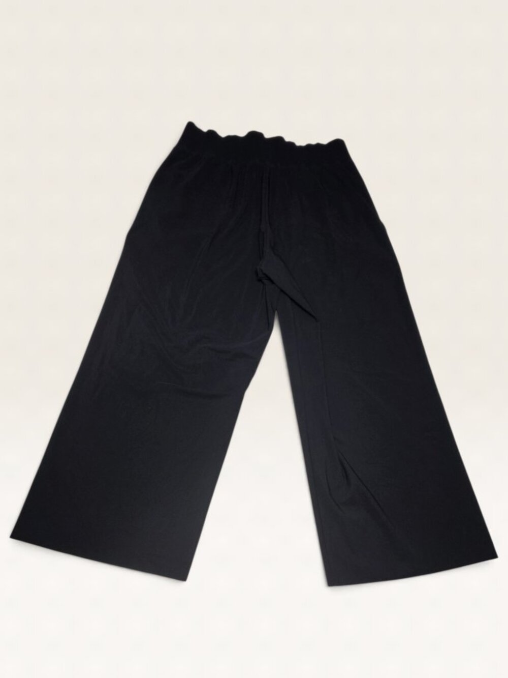 Athleta Cosmic Crop Wide Leg Pants Womens Small Navy Zip Pocket Side Slit